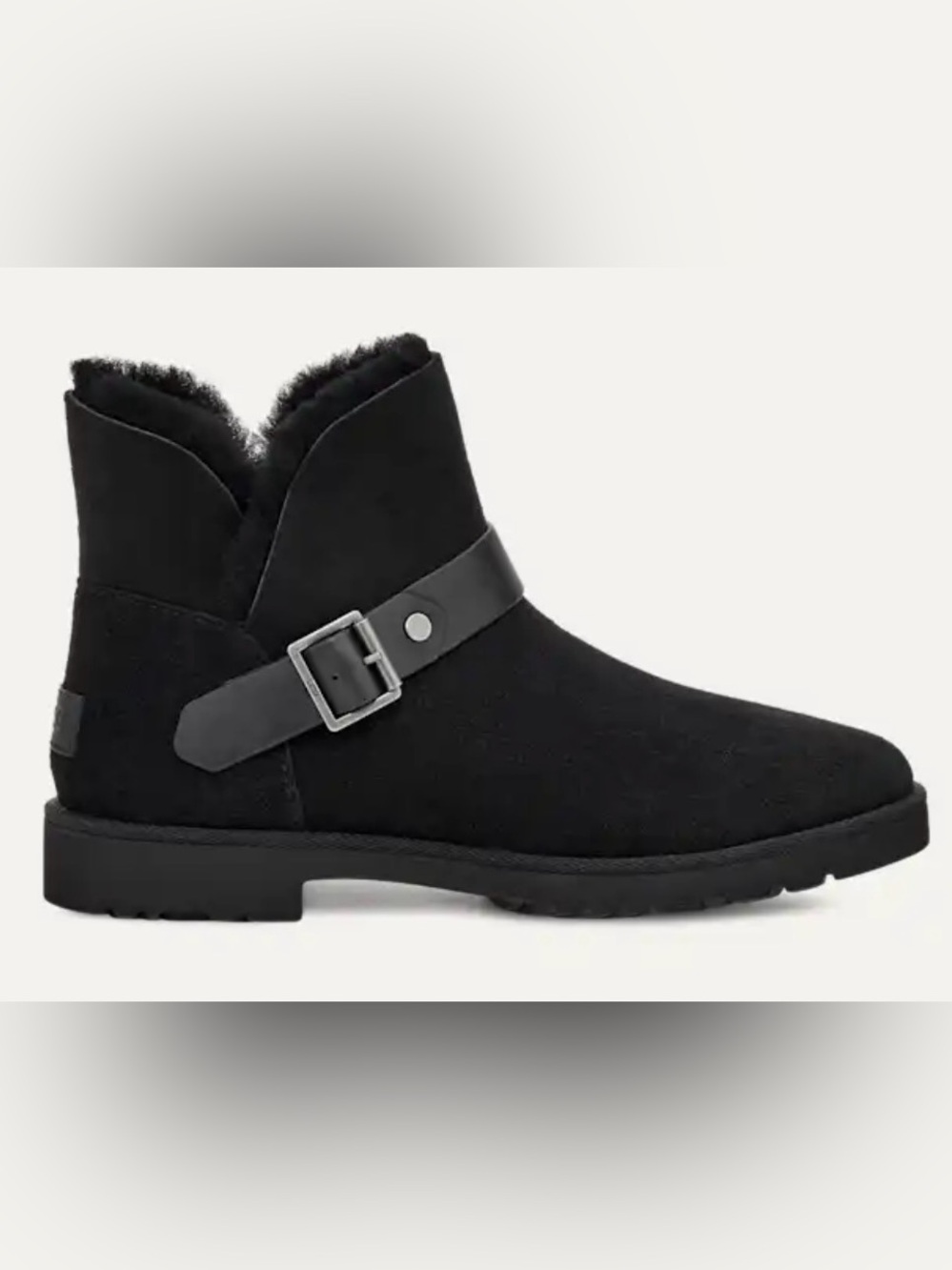 UGG Romley Short Buckle Black Boots Size 7